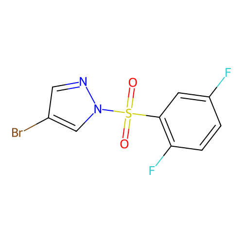 4-Bromo-1-(2,5-difluorophenyl)sulfonylpyrazole structure