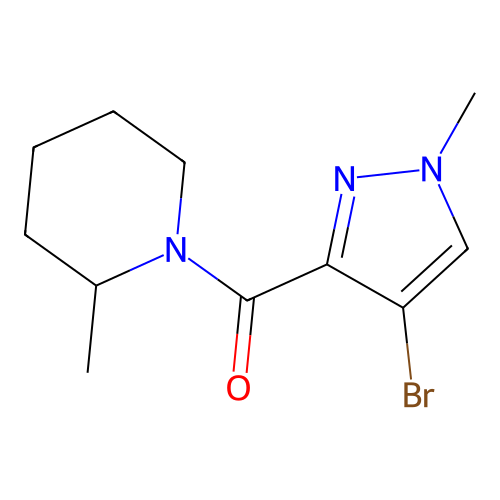 (4-Bromo-1-methylpyrazol-3-yl)-(2-methylpiperidin-1-yl)methanone structure
