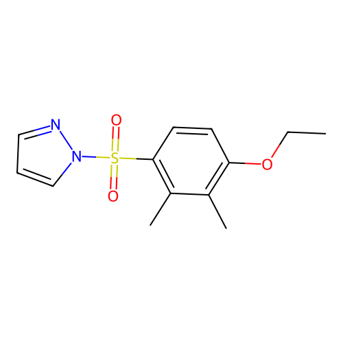 1-(4-ethoxy-2,3-dimethylbenzenesulfonyl)-1H-pyrazole structure