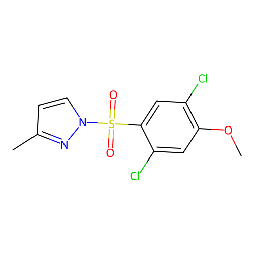 1-(2,5-Dichloro-4-methoxyphenyl)sulfonyl-3-methylpyrazole structure