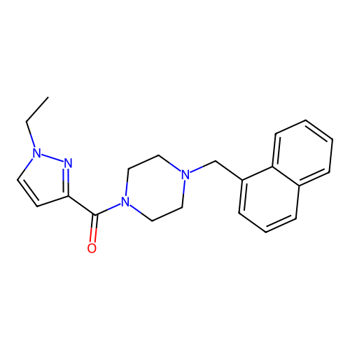 (1-Ethylpyrazol-3-yl)-[4-(naphthalen-1-ylmethyl)piperazin-1-yl]methanone structure