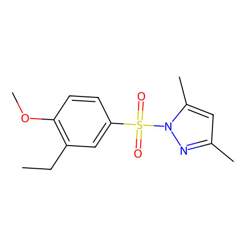 1-[(3-ethyl-4-methoxyphenyl)sulfonyl]-3,5-dimethyl-1H-pyrazole structure