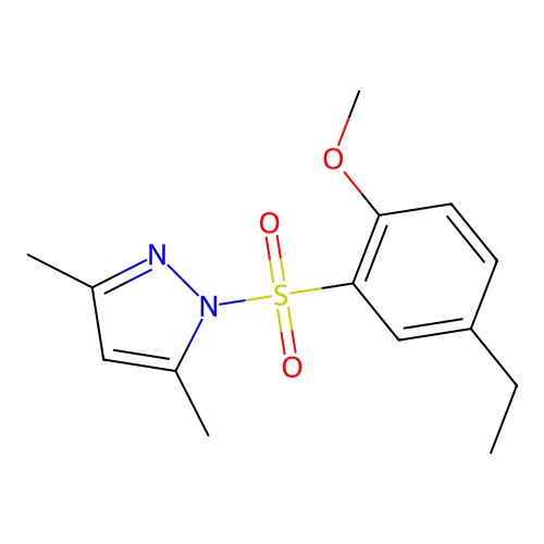 1-[(5-ethyl-2-methoxyphenyl)sulfonyl]-3,5-dimethyl-1H-pyrazole structure