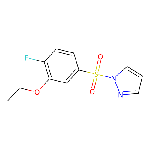 1-(3-Ethoxy-4-fluorophenyl)sulfonylpyrazole structure