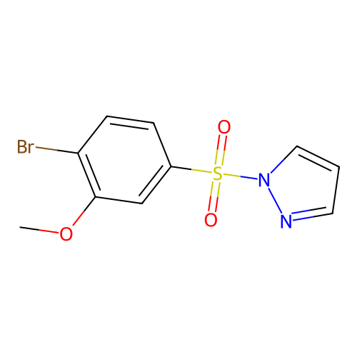 1-(4-bromo-3-methoxybenzenesulfonyl)-1H-pyrazole structure