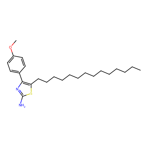 2-Amino-4-(4-methoxyphenyl)-5-tetradecylthiazole structure