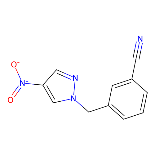 3-[(4-Nitro-1H-pyrazol-1-yl)methyl]benzonitrile structure