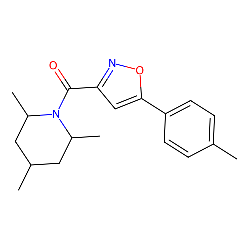 [5-(4-Methylphenyl)-1,2-oxazol-3-yl]-(2,4,6-trimethylpiperidin-1-yl)methanone structure