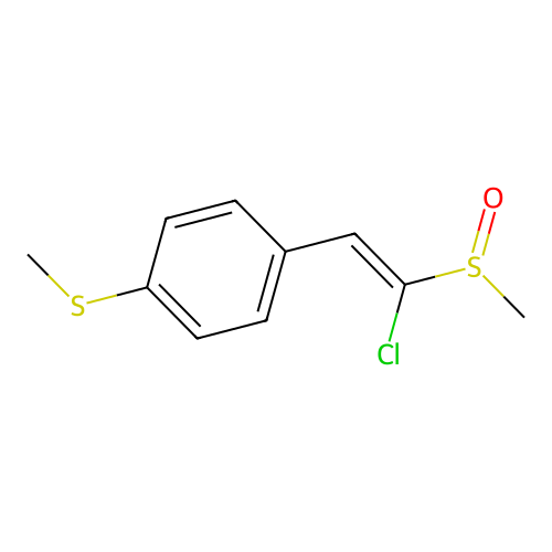 1-Chloro-2-[4-(methylsulfanyl)phenyl]vinyl methyl sulfoxide structure