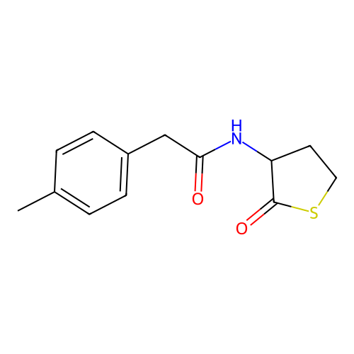 2-(4-methylphenyl)-N-(2-oxothiolan-3-yl)acetamide structure