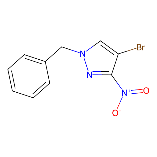 1-benzyl-4-bromo-3-nitro-1H-pyrazole structure