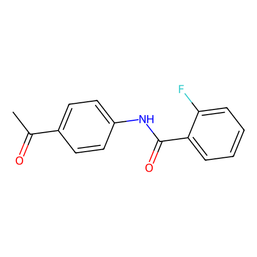 N-(4-acetylphenyl)-2-fluorobenzamide structure