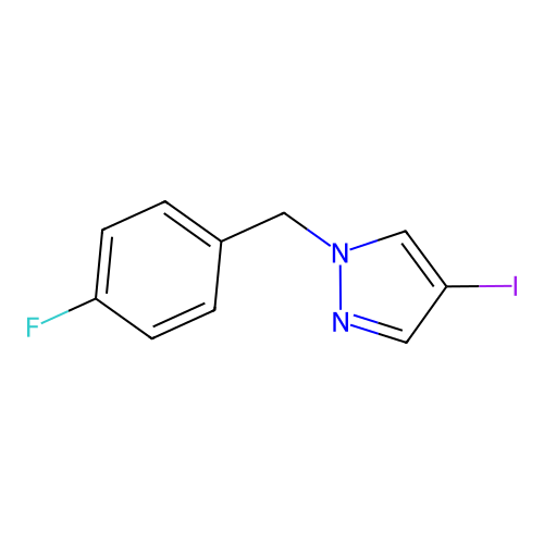1-(4-fluorobenzyl)-4-iodo-1H-pyrazole structure