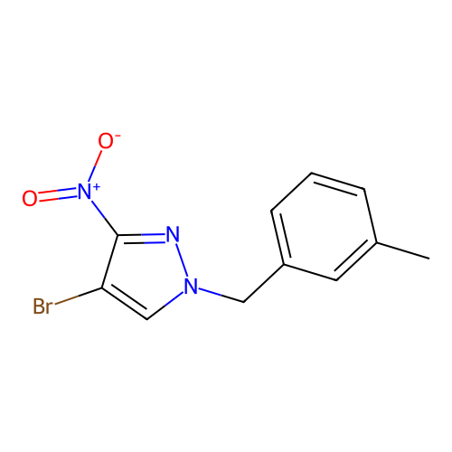 4-bromo-1-(3-methylbenzyl)-3-nitro-1H-pyrazole structure