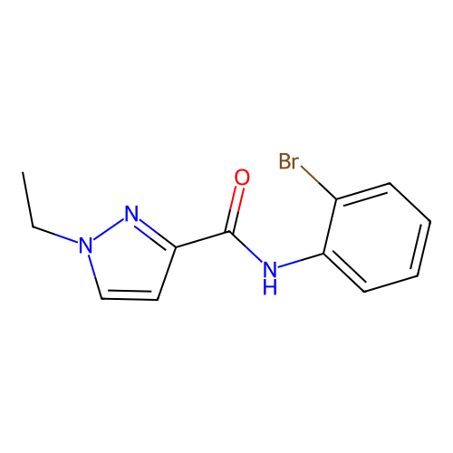 N-(2-bromophenyl)-1-ethylpyrazole-3-carboxamide structure