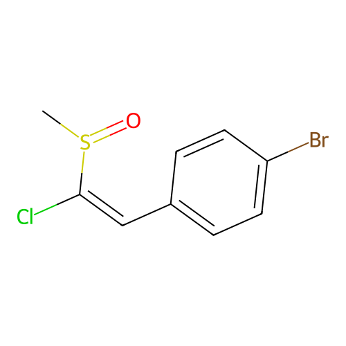 2-(4-Bromophenyl)-1-chlorovinyl methyl sulfoxide structure