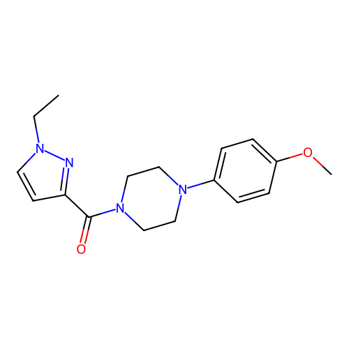 (1-Ethylpyrazol-3-yl)-[4-(4-methoxyphenyl)piperazin-1-yl]methanone structure