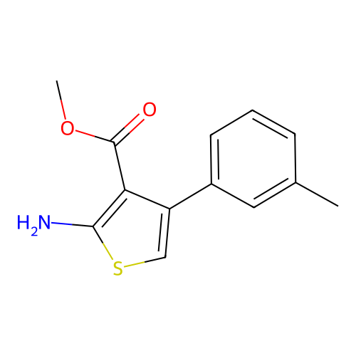 Methyl 2-amino-4-(3-methylphenyl)thiophene-3-carboxylate structure