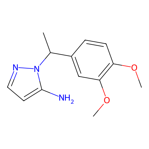 2-[1-(3,4-Dimethoxy-phenyl)-ethyl]-2H-pyrazol-3-ylamine structure