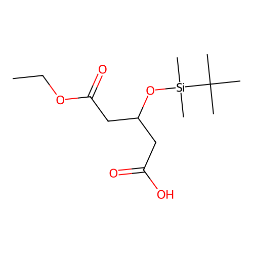 3-[Tert-butyl(dimethyl)silyl]oxy-5-ethoxy-5-oxopentanoic acid structure