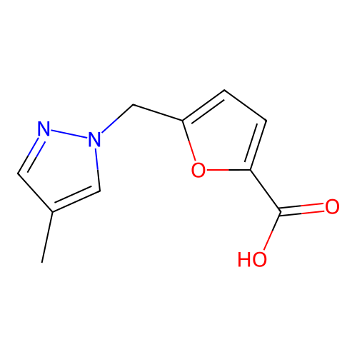 5-(4-Methyl-pyrazol-1-ylmethyl)-furan-2-carboxylic acid structure