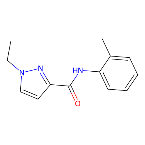 1-ethyl-N-(2-methylphenyl)pyrazole-3-carboxamide structure