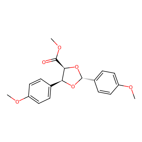 Methyl 2,5-bis(4-methoxyphenyl)-1,3-dioxolane-4-carboxylate structure