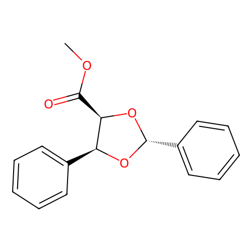 Methyl 2,5-diphenyl-1,3-dioxolane-4-carboxylate structure