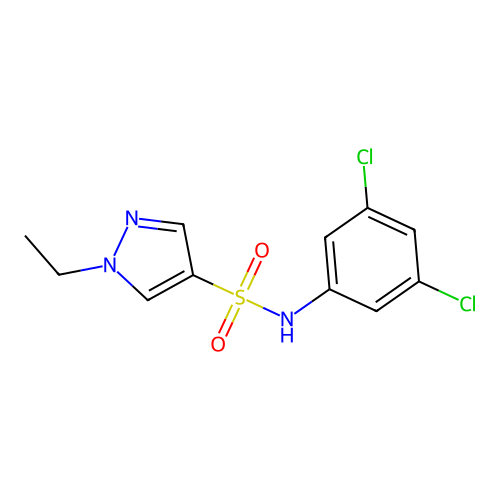 N-(3,5-dichlorophenyl)-1-ethylpyrazole-4-sulfonamide structure