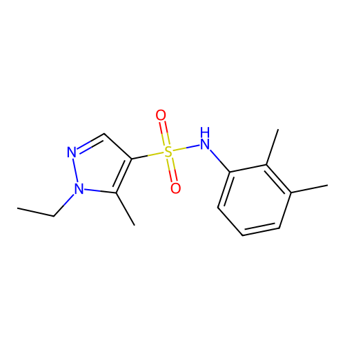 N-(2,3-dimethylphenyl)-1-ethyl-5-methyl-1H-pyrazole-4-sulfonamide structure