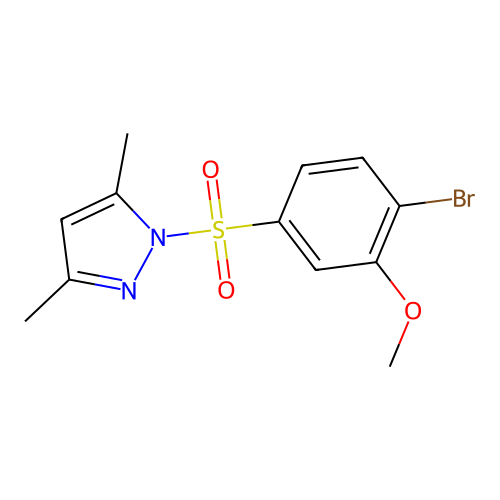 1-(4-Bromo-3-methoxyphenyl)sulfonyl-3,5-dimethylpyrazole structure