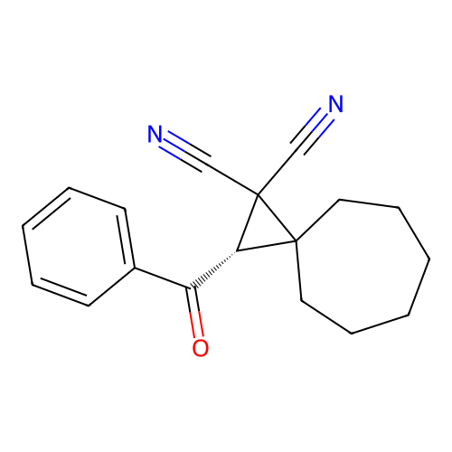 2-Benzoylspiro[2.6]nonane-1,1-dicarbonitrile structure