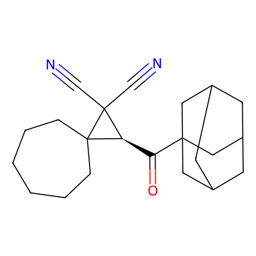2-(1-Adamantylcarbonyl)spiro[2.6]nonane-1,1-dicarbonitrile structure