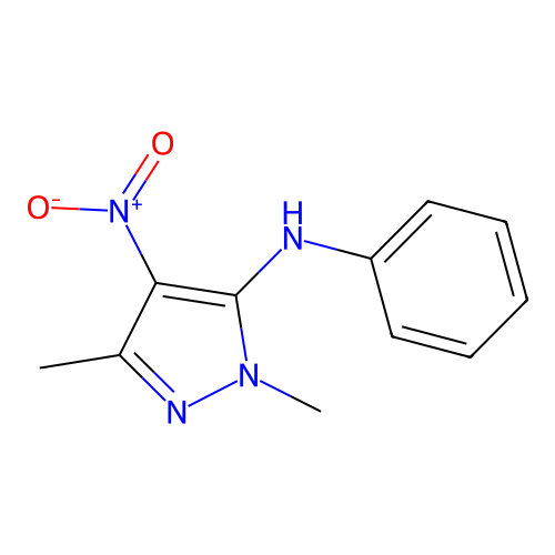 5-anilino-4-nitro-1,3-dimethyl-1H-pyrazole structure