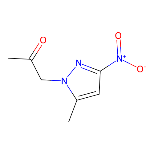 1-(5-Methyl-3-nitropyrazol-1-yl)propan-2-one structure