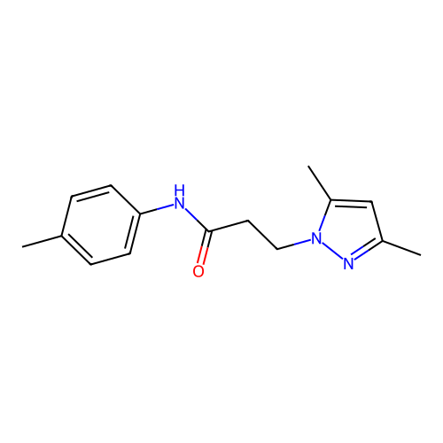 3-(3,5-dimethyl-1H-pyrazol-1-yl)-N-(4-methylphenyl)propanamide structure