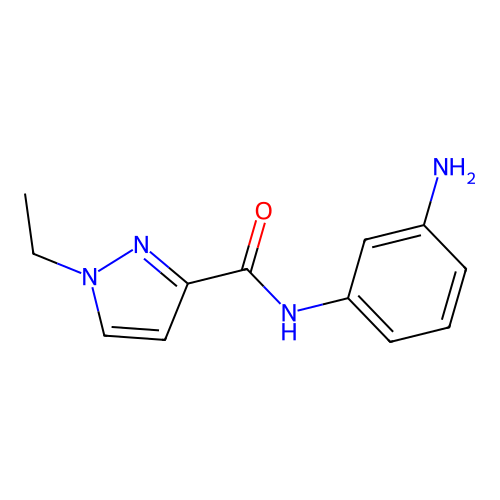 N-(3-aminophenyl)-1-ethylpyrazole-3-carboxamide structure