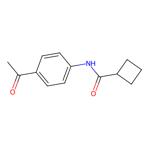 N-(4-acetylphenyl)cyclobutanecarboxamide structure