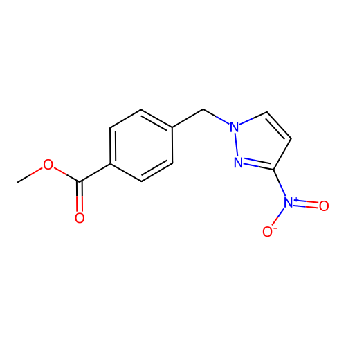 Methyl 4-((3-nitro-1H-pyrazol-1-yl)methyl)benzoate structure