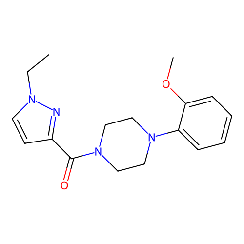 (1-Ethylpyrazol-3-yl)-[4-(2-methoxyphenyl)piperazin-1-yl]methanone structure