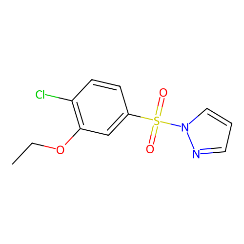1-(4-Chloro-3-ethoxyphenyl)sulfonylpyrazole structure
