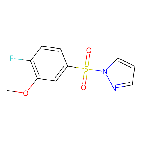 1-(4-fluoro-3-methoxybenzenesulfonyl)-1H-pyrazole structure