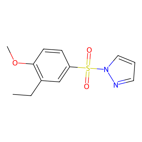 1-(3-ethyl-4-methoxybenzenesulfonyl)-1H-pyrazole structure