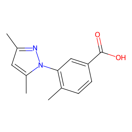 3-(3,5-Dimethyl-pyrazol-1-yl)-4-methyl-benzoic acid structure