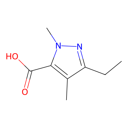 3-ethyl-1,4-dimethyl-1H-pyrazole-5-carboxylic acid structure
