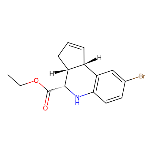 (3aR,4S,9bS)-ethyl 8-bromo-3a,4,5,9b-tetrahydro-3H-cyclopenta[c]quinoline-4-carboxylate structure
