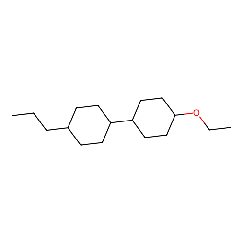 (trans,trans)-4-Ethoxy-4'-propyl-1,1'-bicyclohexyl structure