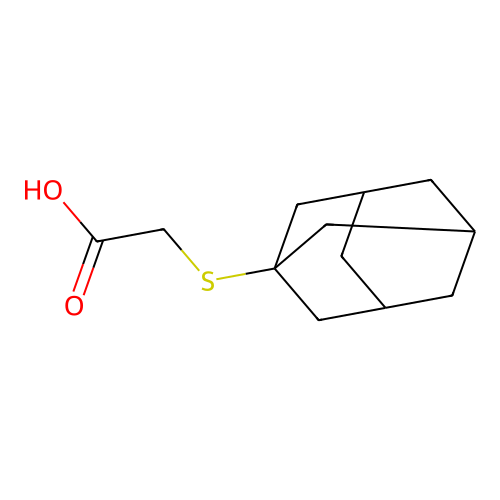 (1-金刚烷硫基)乙酸 structure
