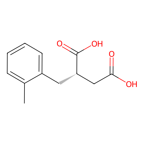 (s)-2-(2'-Methylbenzyl)succinic acid structure