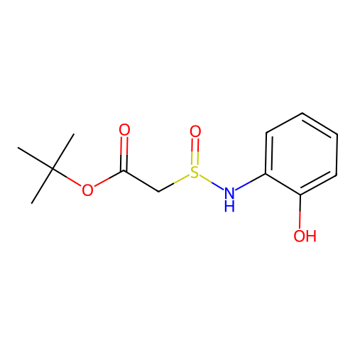 Acetic acid, [[(2-hydroxyphenyl)amino]sulfinyl]-, 1,1-dimethylethyl ester structure